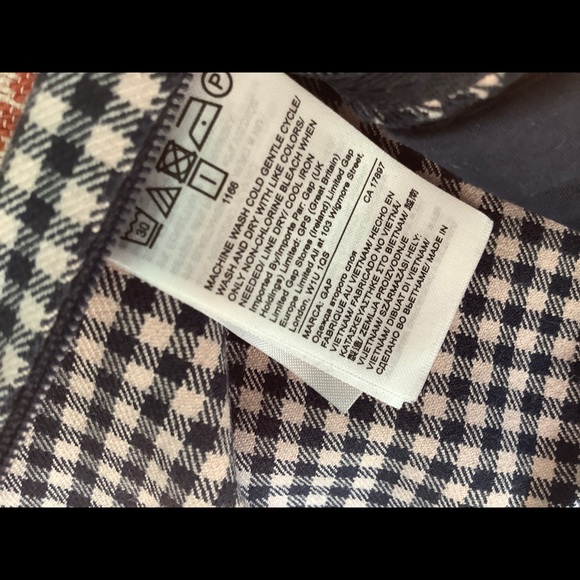 Gap Cropped Kick- Flare Gingham Pants. - Picture 7 of 10